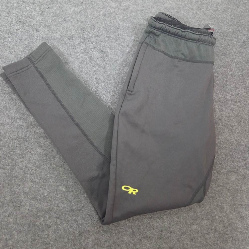 Outdoor Research Mens Radiant Hybrid Tights Gray Grid Fleece Pants Size Small